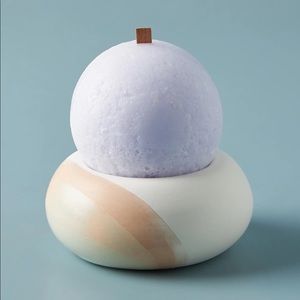 Anthropologie Josette Lilac Candle & Holder Set